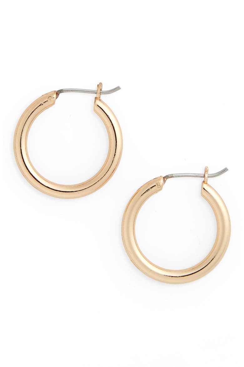 Small Endless Hoop Earrings, Main, color, GOLD