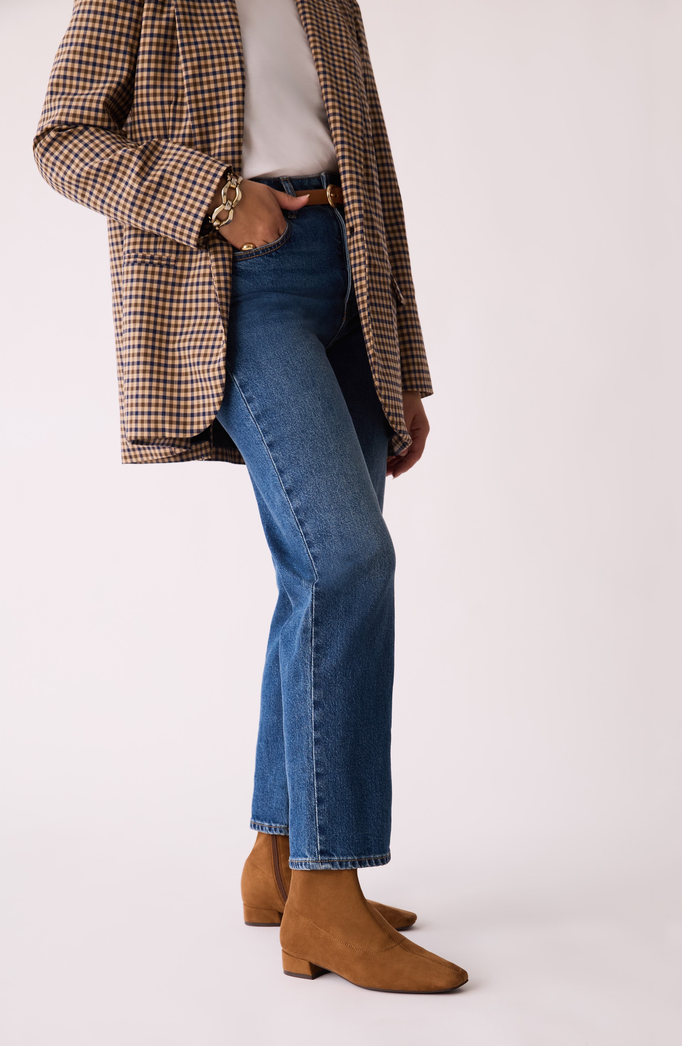 Anne Klein Russ Bootie, Alternate, color, Tan Suede