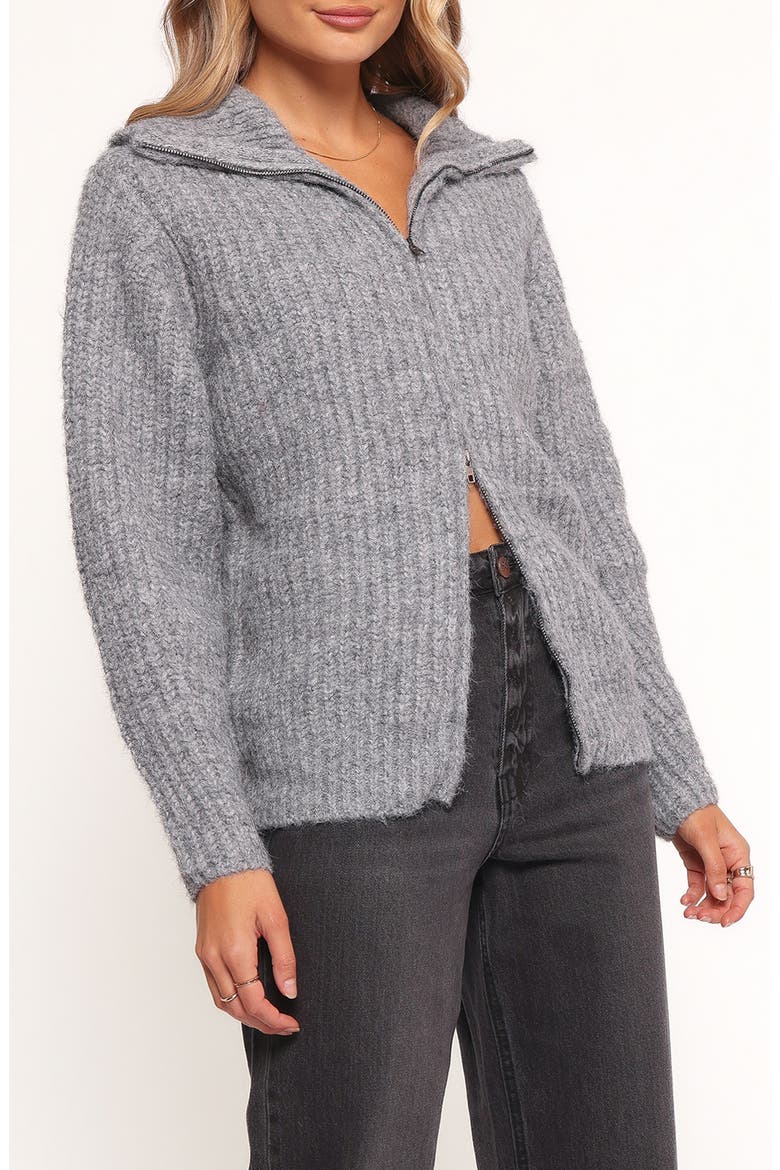 Miffy Rib Zip-Up Cardigan, Alternate, color, GREY