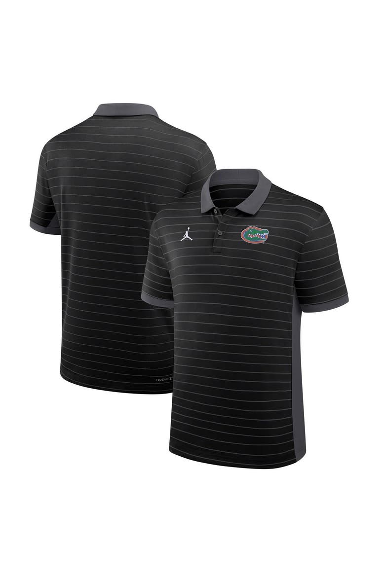 Men's Jordan Brand Black Florida Gators 2025 Early Season Coaches Sideline Victory Stripe Performance Polo, Main, color, Black