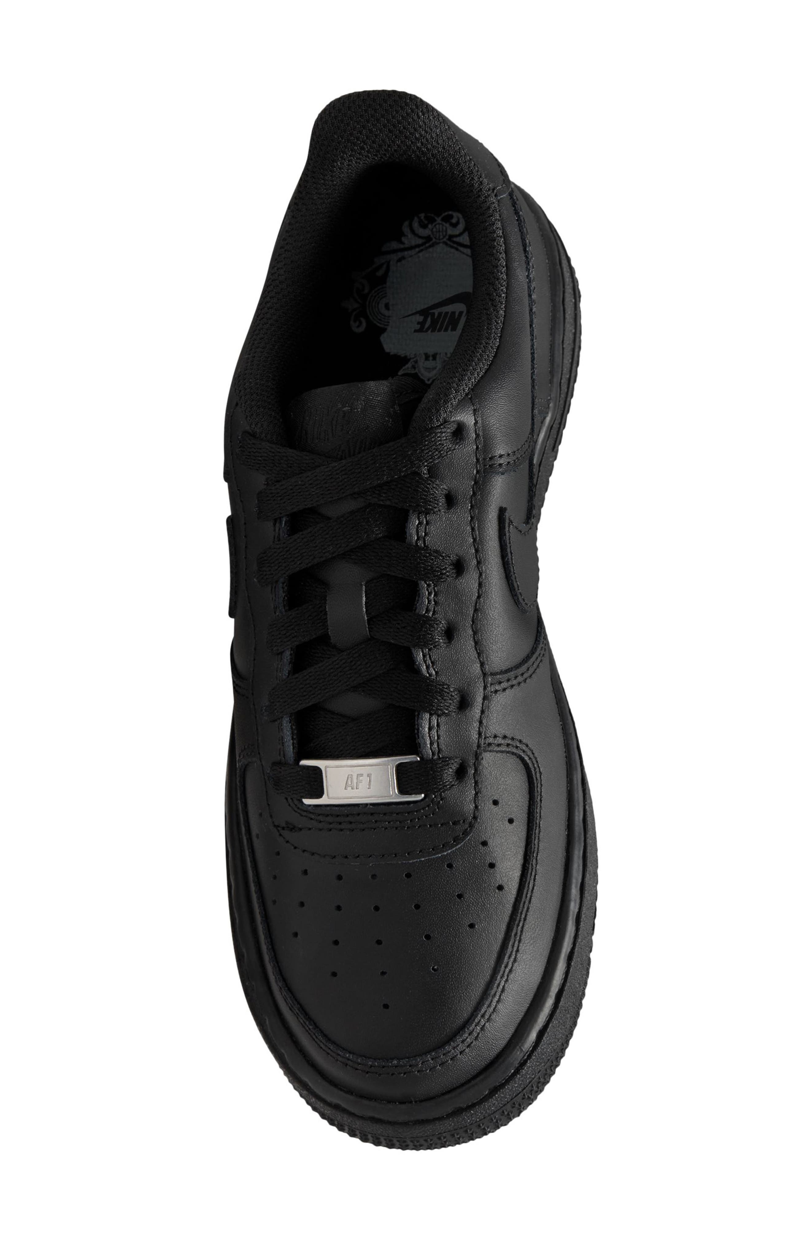 Nike Kids' Air Force 1 Sneaker, Alternate, color, Black/ Black/ Black/ Black