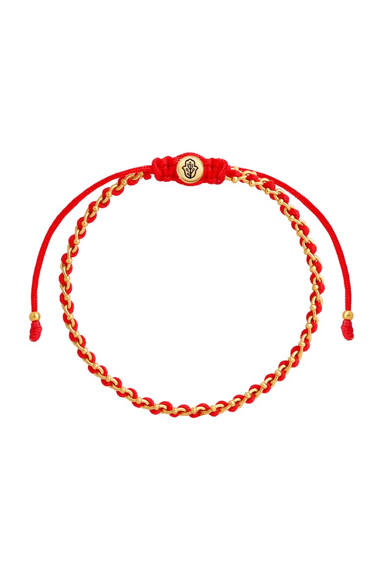 Harmony Bound Red String Bracelet, Main, color, Red/Gold