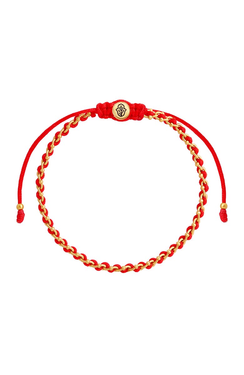Karma and Luck Harmony Bound Red String Bracelet, Main, color, Red/Gold