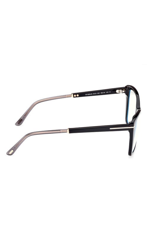 Tom Ford 55mm Butterfly Blue Light Blocking Optical Glasses In Multi