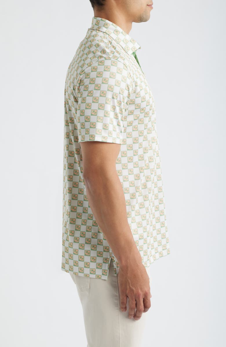 Swannies Lounge Performance Golf Polo, Alternate, color, White/ Gold