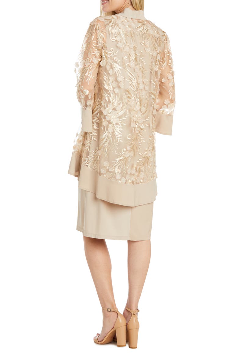 Sleeveless Dress With Jacket, Alternate, color, GOLD