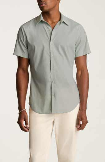 Bonobos Tech Slim Fit Geo Print Short Sleeve Button-Up Shirt