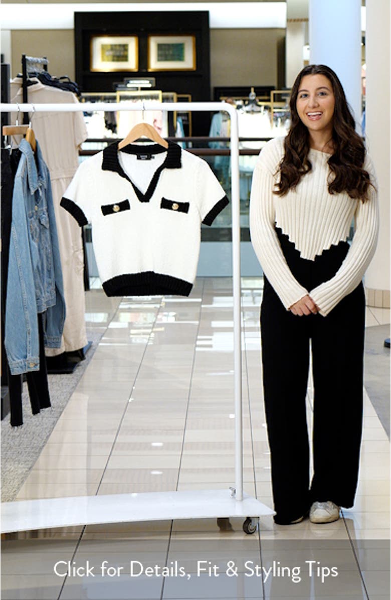 Contrast Trim Polo Sweater, sales video thumbnail