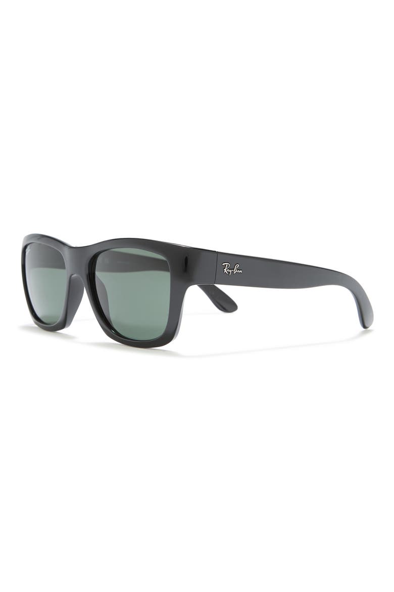 53mm Square Sunglasses, Alternate, color, BLACK