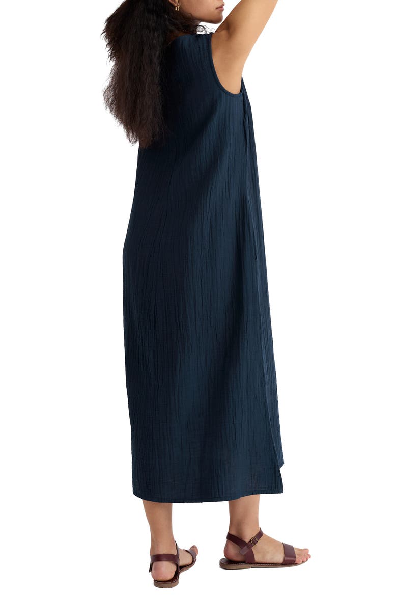 Helleborne Sleeveless Organic Cotton Dress, Alternate, color, MARITIME