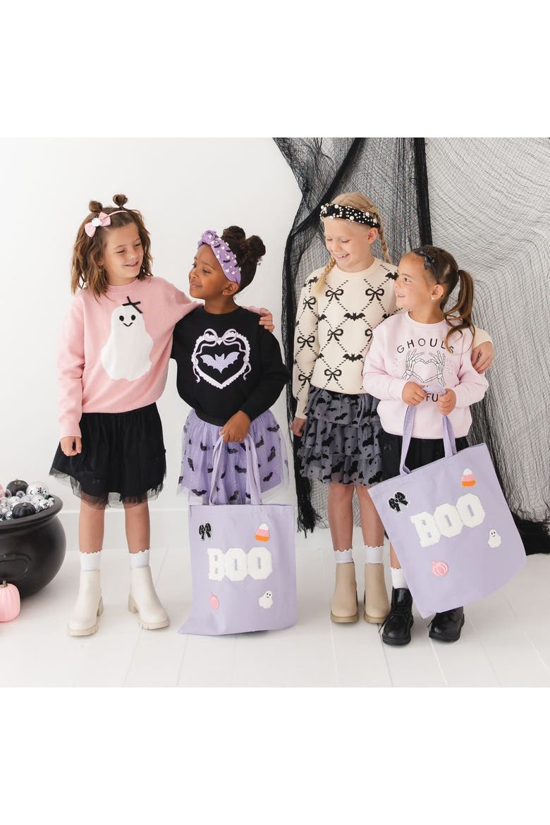 Sequin Bat Halloween Tutu Skirt, Alternate, color, Lavender