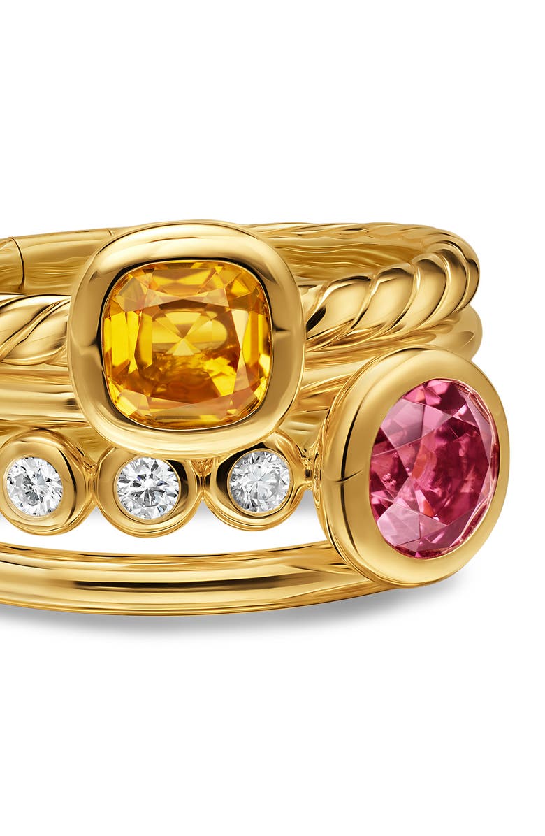David Yurman Dy Mercer<sup>®</sup> Color Stone Multirow Ring, 10mm, Alternate, color, Gold