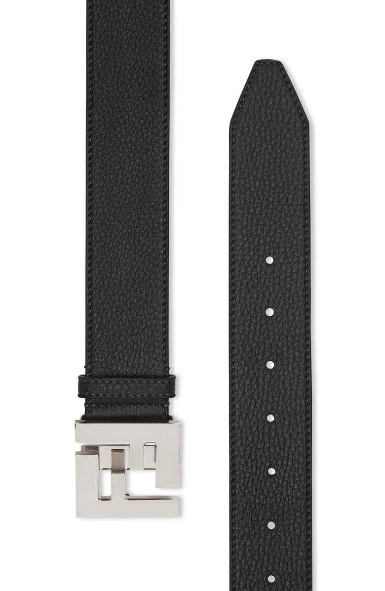 Fendi FF Leather Belt, Alternate, color, 