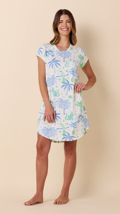 Pima Knit Short Sleeved Sleep Shirt