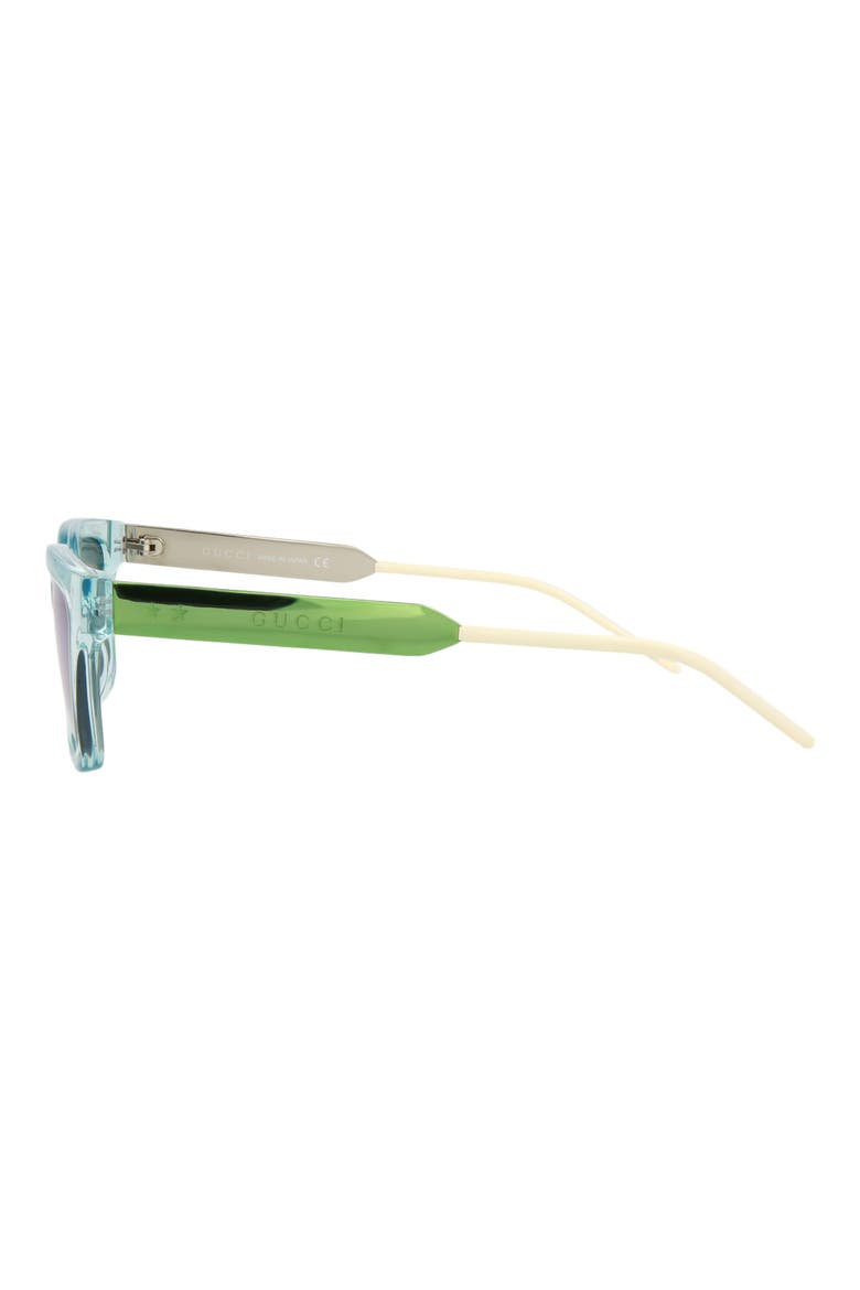 55mm Square Sunglasses, Alternate, color, LIGHT BLUE GREEN