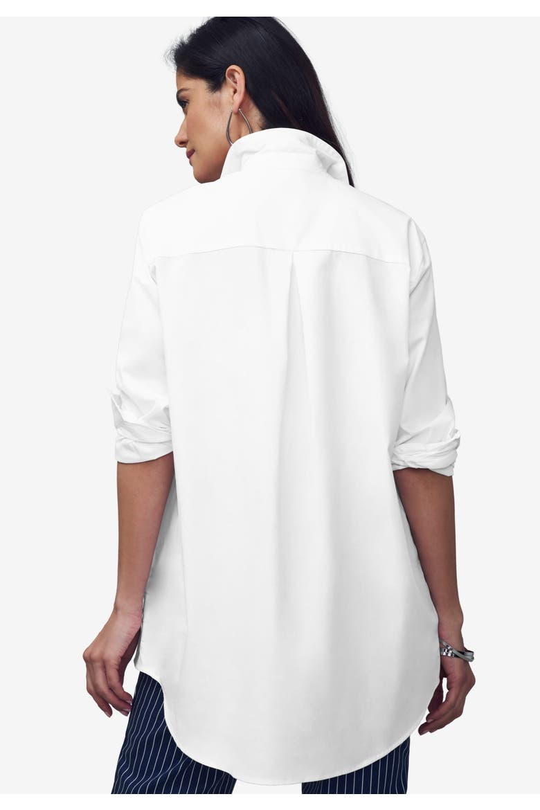 Stretch Cotton Oversized Poplin Shirt, Alternate, color, WHITE CLASSIC PAISLEY