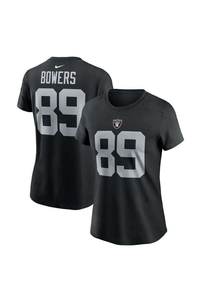 Women's Nike Brock Bowers Black Las Vegas Raiders  Player Name & Number T-Shirt, Main, color, Black