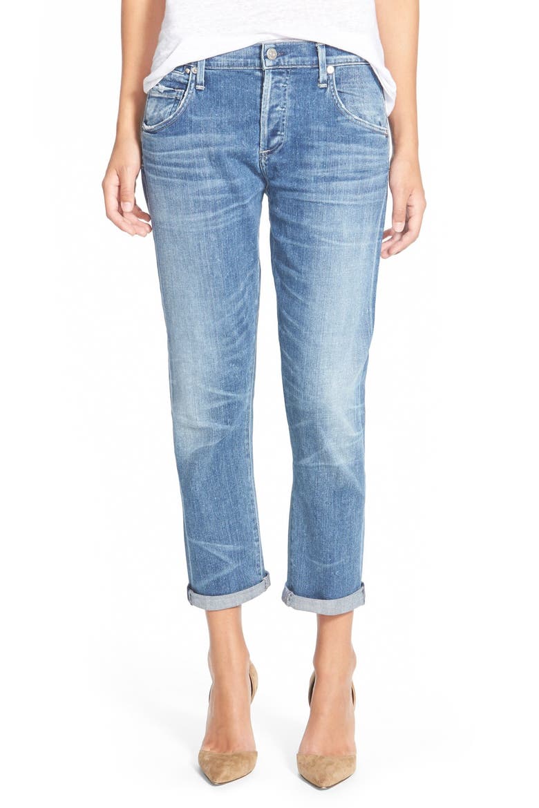 'Emerson' Slim Boyfriend Jeans, Main, color, AURA