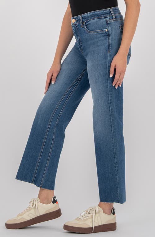 Kut From The Kloth Kelsey High Waist Raw Hem Straight Leg Jeans In Blue