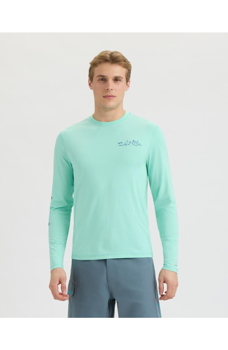 Salt Life Underwater Diving 2.0 Long Sleeve SLX Performance Tee, Main, color, Glass