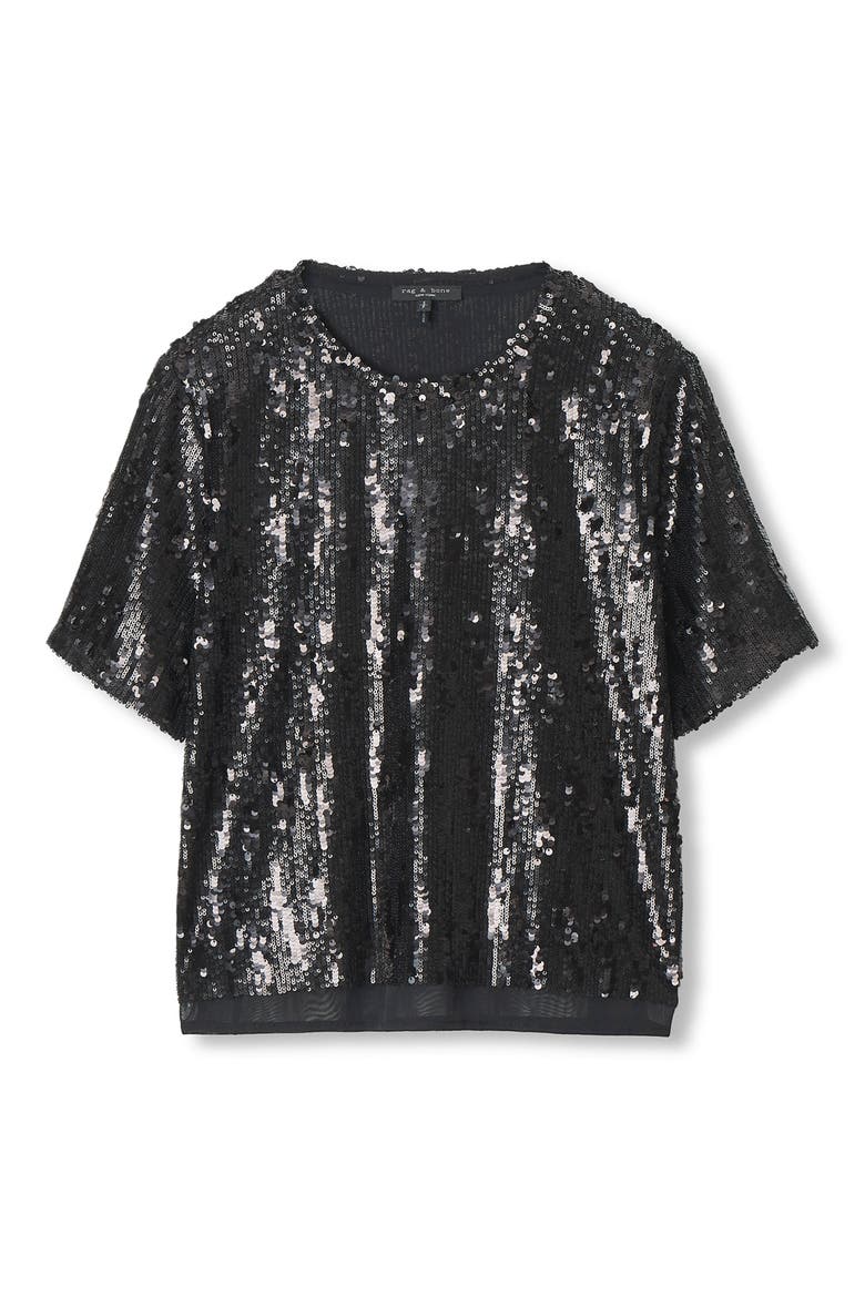 Cher Sequin Top, Alternate, color, BLACK