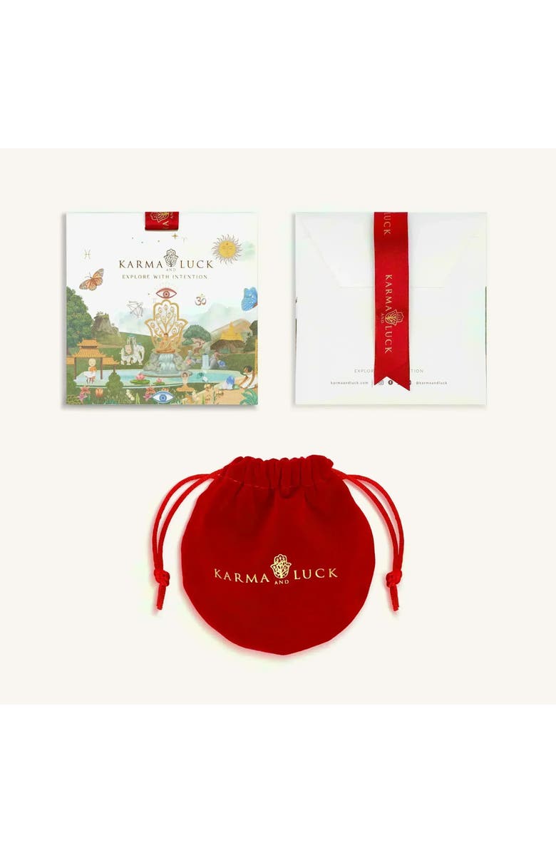 Karma and Luck Inner Strength Lapis Lazuli Evil Eye Red String Bracelet, Alternate, color, Red/Blue