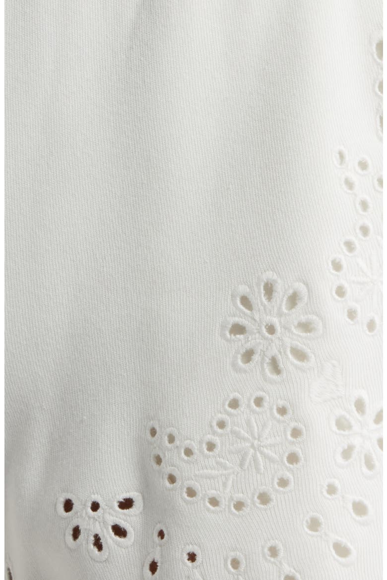 Abrah Eyelet Knit Shorts, Alternate, color, TRUE WHITE