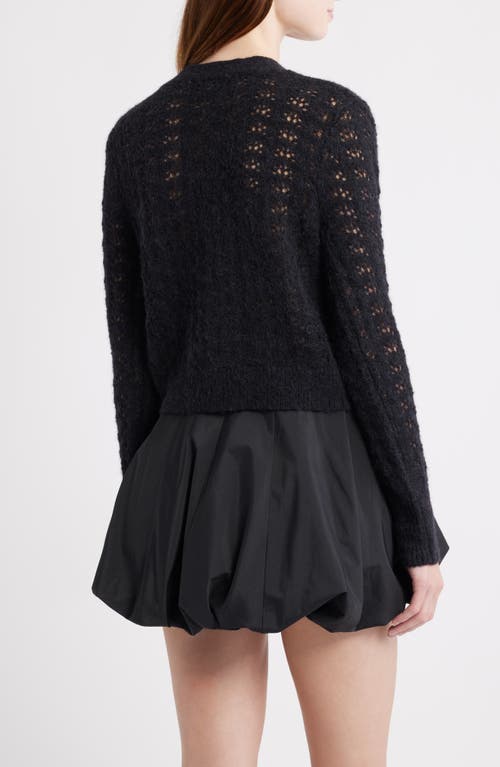 Loveshackfancy Lilly Bow Cardigan In Black