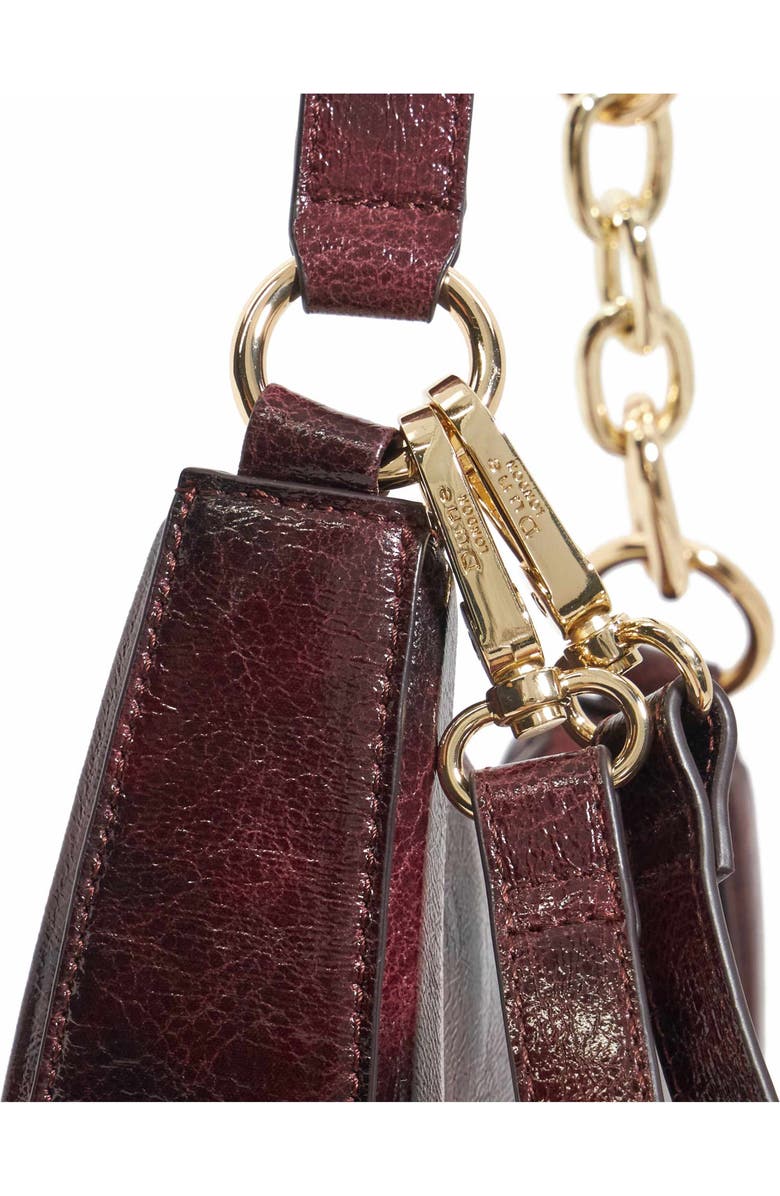 Dune London Direction Faux Leather Shoulder Bag, Alternate, color, Purple