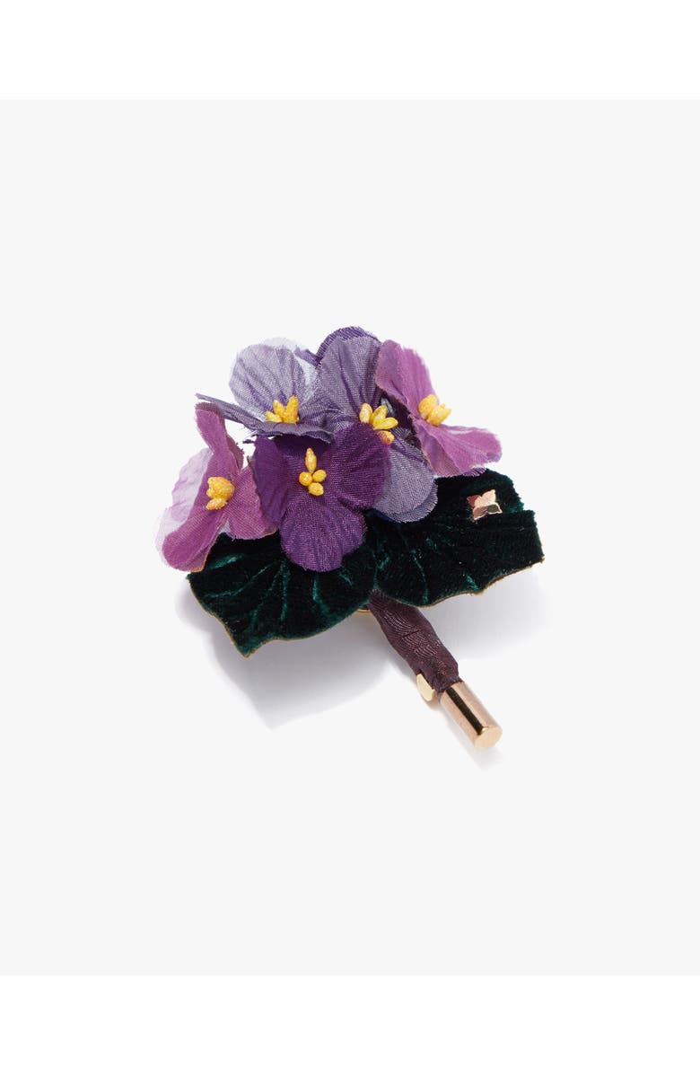 Helena Simon The Violet Cluster Floral Brooch, Alternate, color, Purple