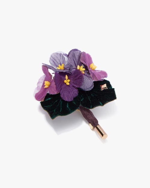 Helena Simon The Violet Cluster Floral Brooch In Purple