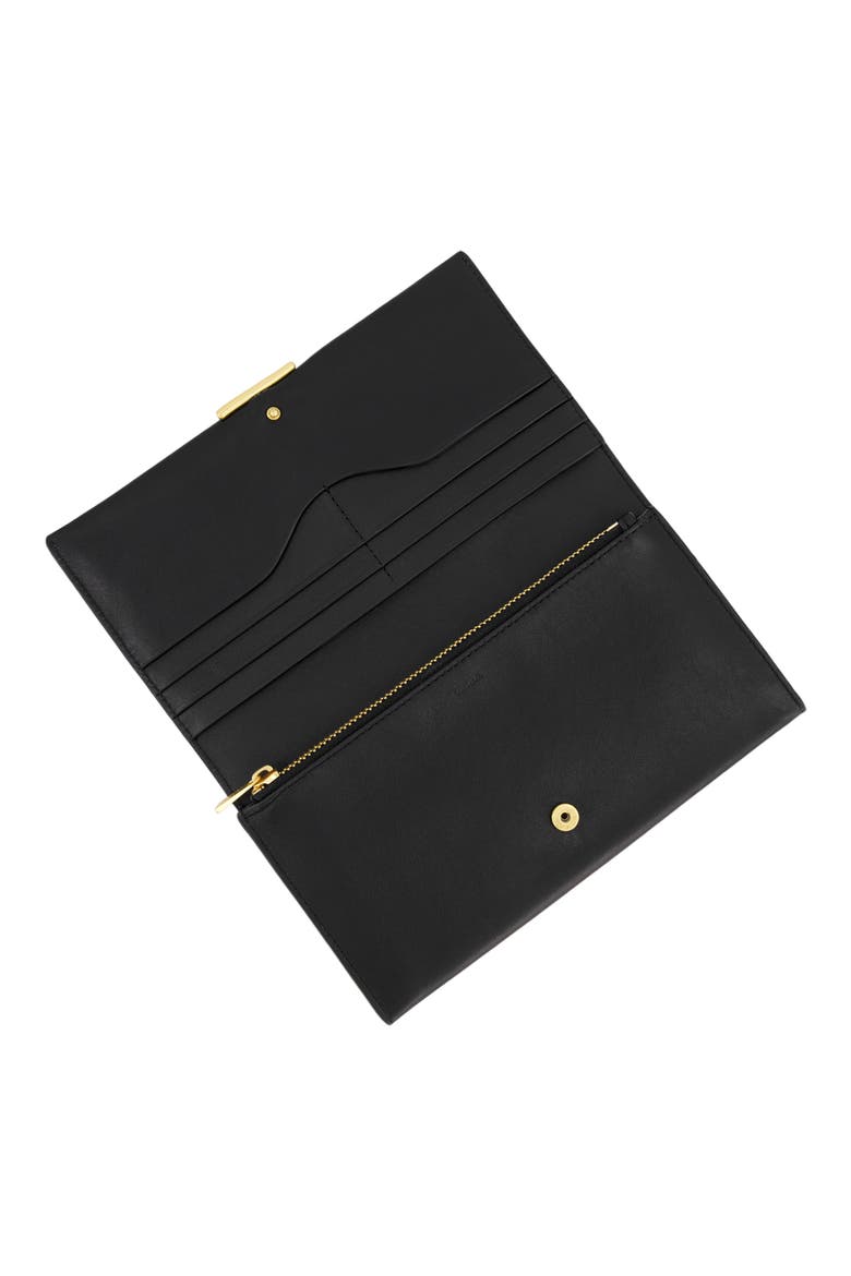 Continental Nappa Leather Wallet, Alternate, color, BLACK