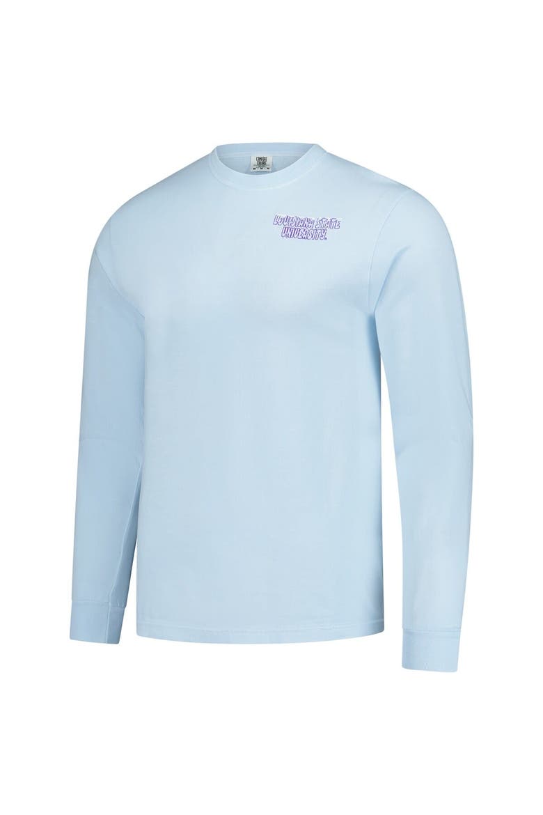 Men's Image One Light Blue LSU Tigers Frosted Dreams Comfort Colors Long Sleeve T-Shirt, Alternate, color, Light Blue