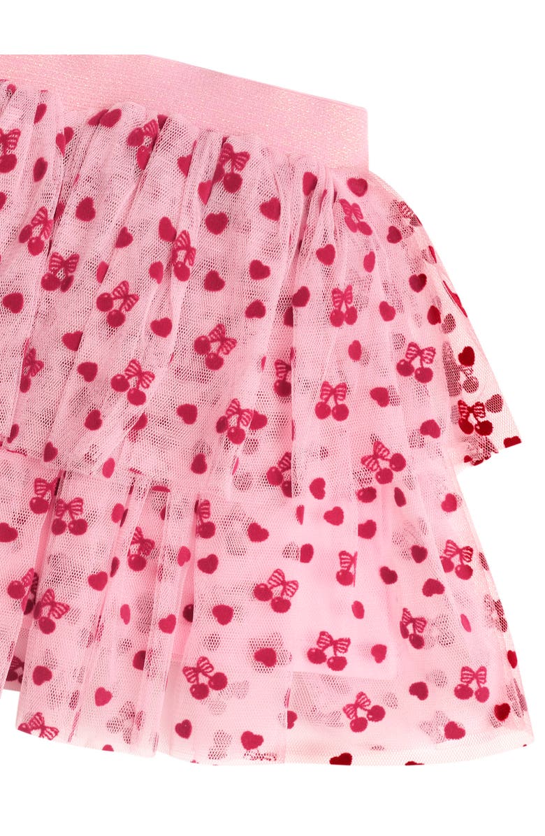 Huxbaby Cherry Pie Tulle Skirt, Alternate, color, Apricot