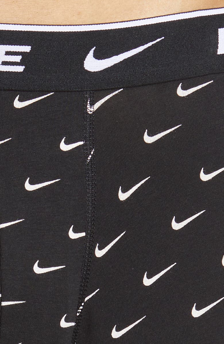 Nike Dri-FIT Essential Assorted 3-Pack Stretch Cotton Boxer Briefs, Alternate, color, Swoosh Print