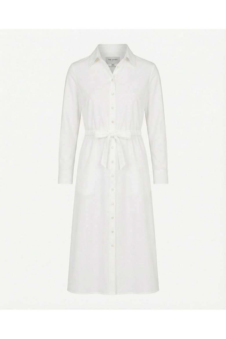 The Long Sleeve Midi Dress, Main, color, White