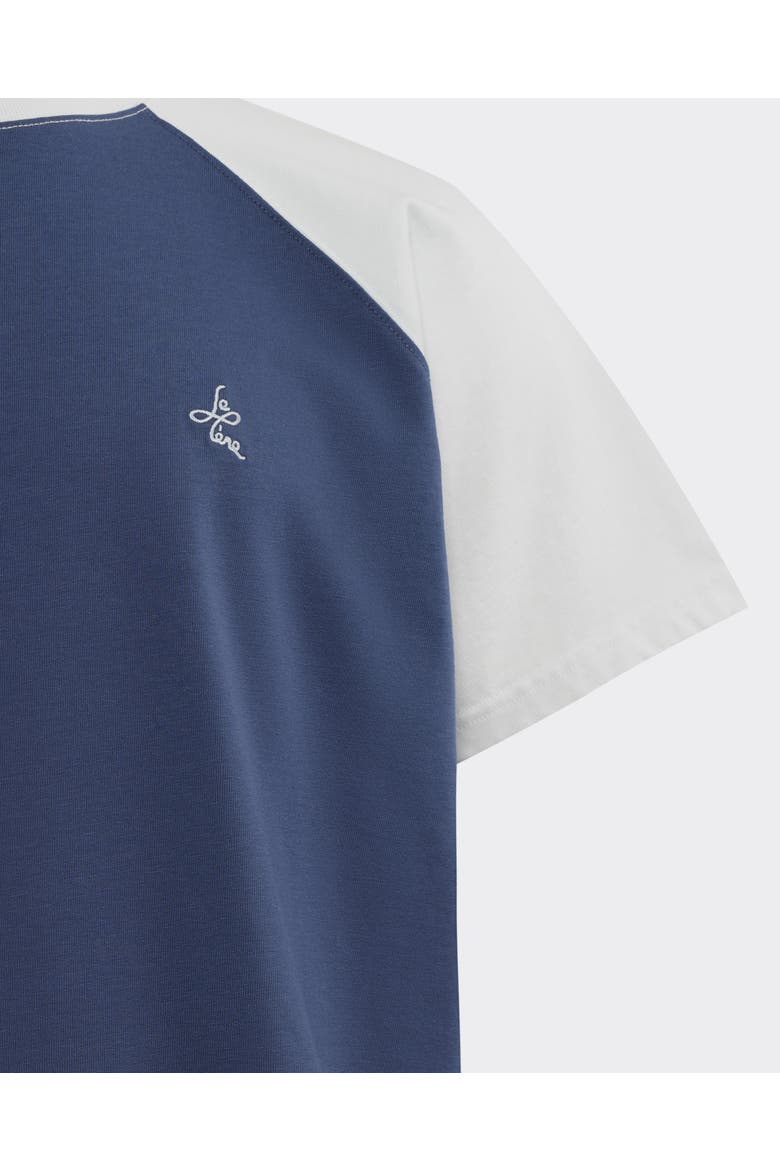 Raglan Tee, Alternate, color, Ice & Dark Blue