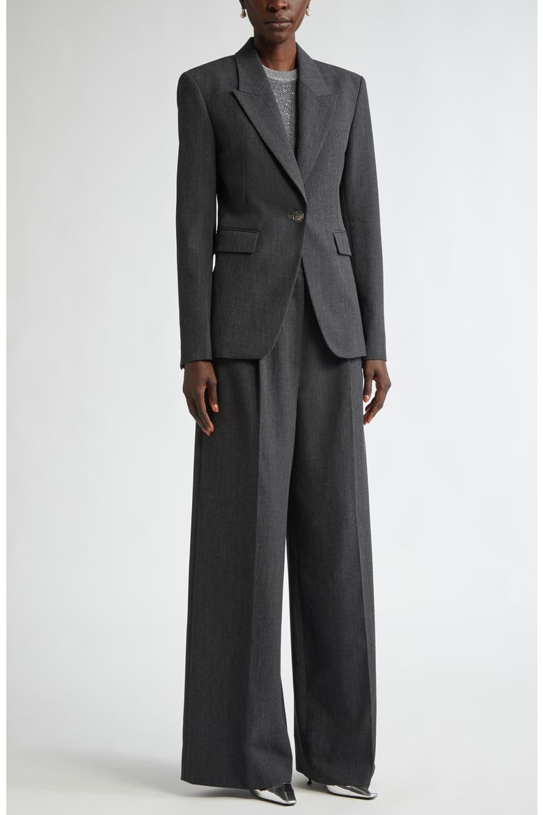 Pinstripe Luxe Suiting Jacket, Alternate, color, SHADOW