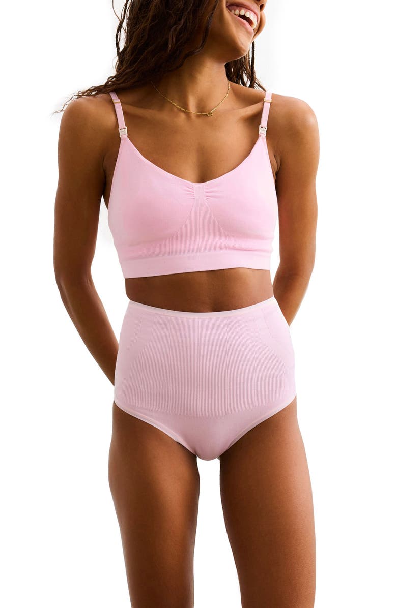 HATCH Collection The Seamless Belly Brief, Alternate, color, Pink Lemonade
