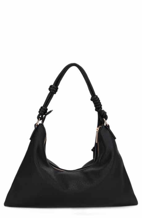 Mali + Lili Medium Iris Knotted Vegan Leather Shoulder Bag