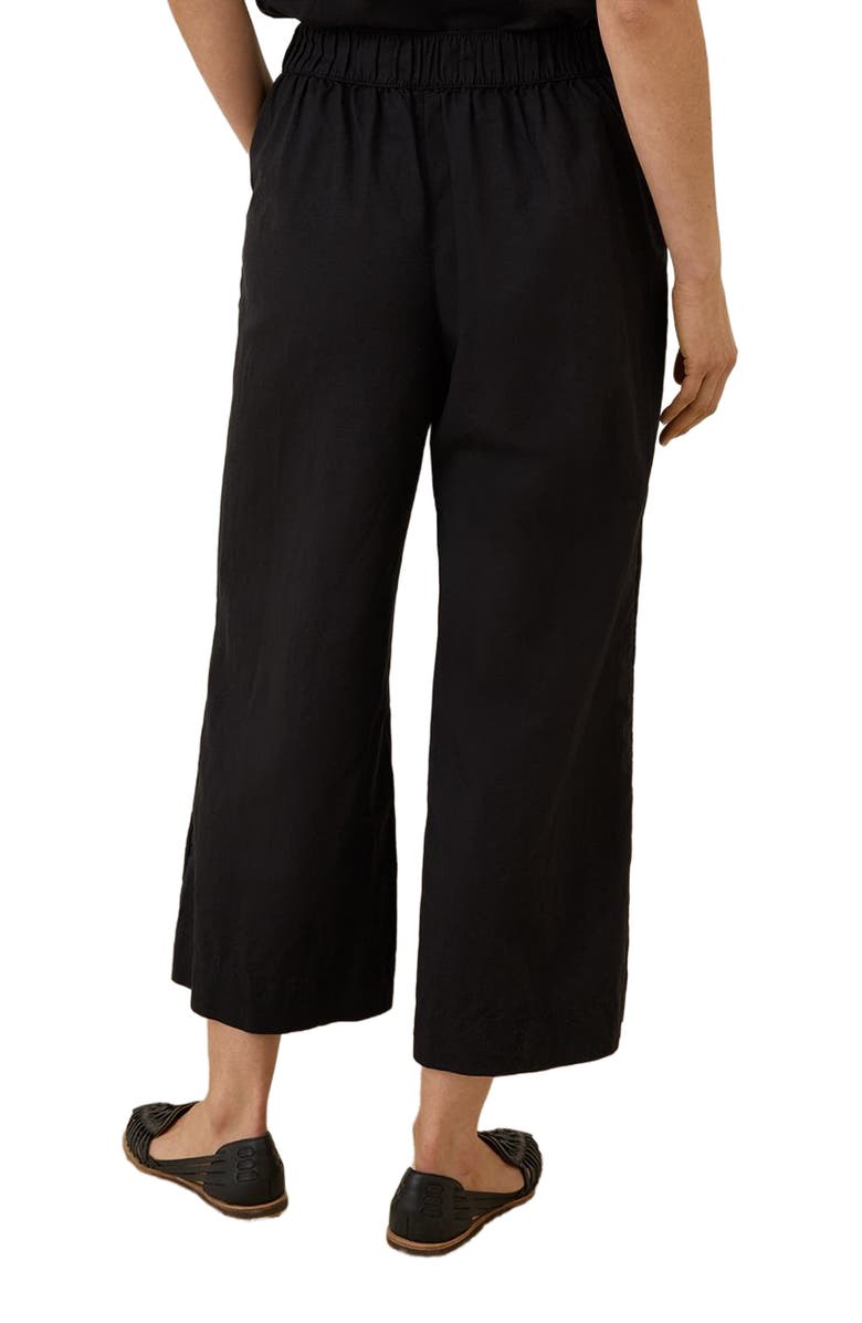Pact Canopy Linen Pleated Trouser Made with Organic Cotton, Alternate, color, Black