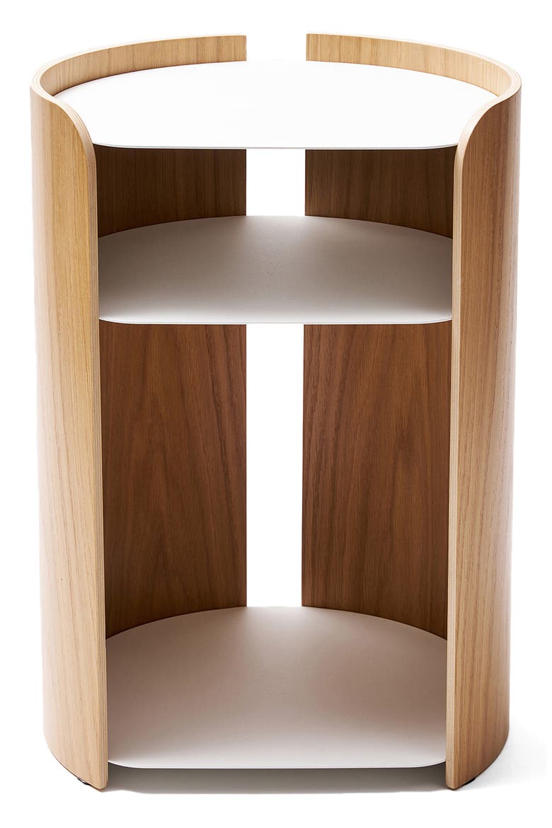 Contour Wood & Steel Side Table, Alternate, color, WHITE