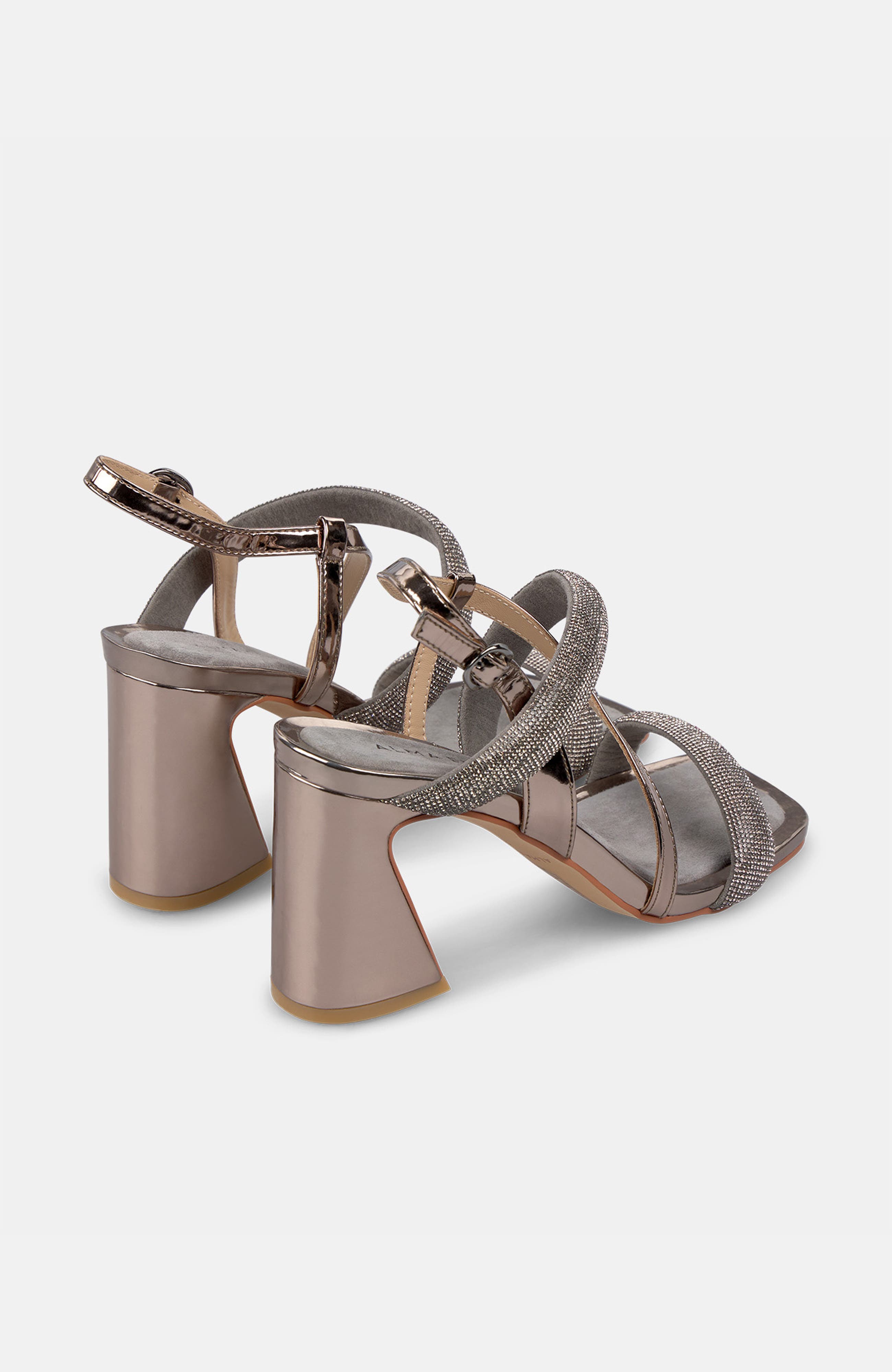 Mirror Heeled Sandal, Alternate, color, Metallic Silver