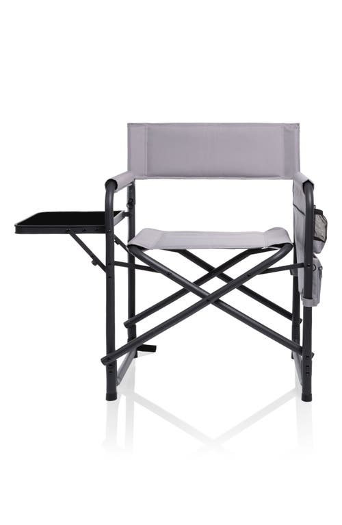Picnic Time Packable Folding Sports Chair In Gray