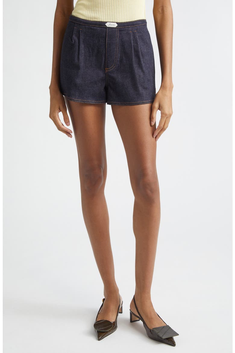 Le Amelo de-Nîmes Denim Shorts, Main, color, DARK NAVY