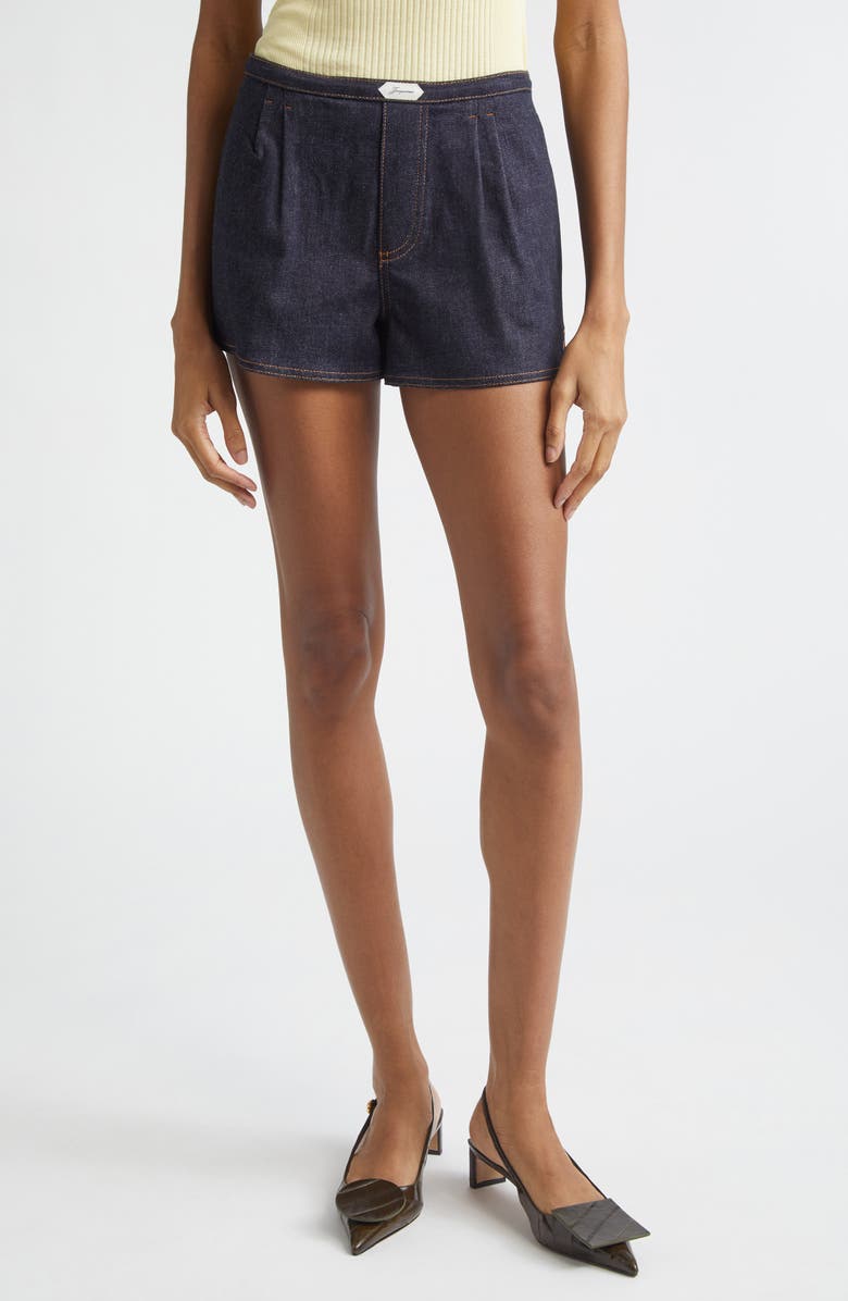 Jacquemus Le Amelo de-Nîmes Denim Shorts, Main, color, Dark Navy