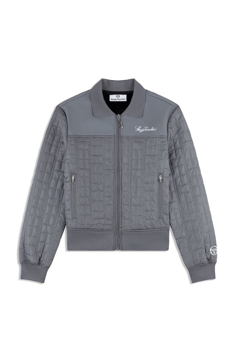 Sergio Tacchini Anji Quilted Track Jacket, Main, color, Quiet Shade
