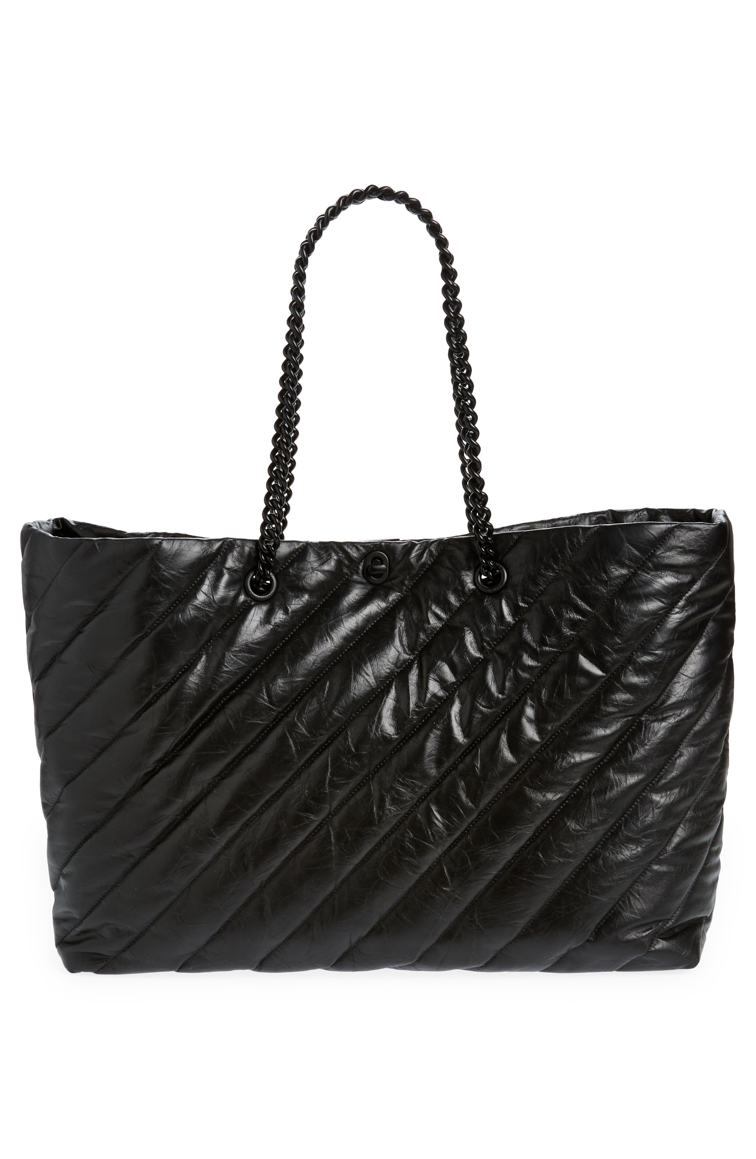 Balenciaga Large Crush Quilted Calfskin Tote, Alternate, color, 