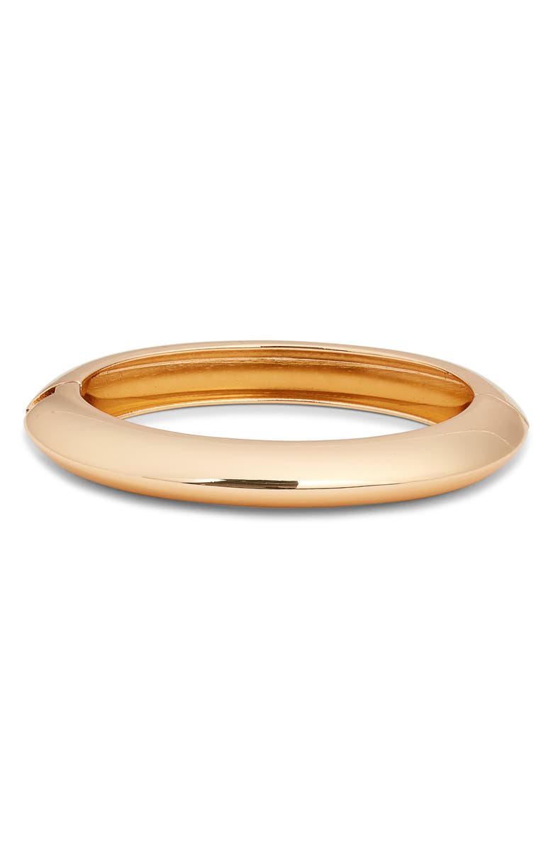 Open Edit Domed Hinge Bangle, Main, color, Gold