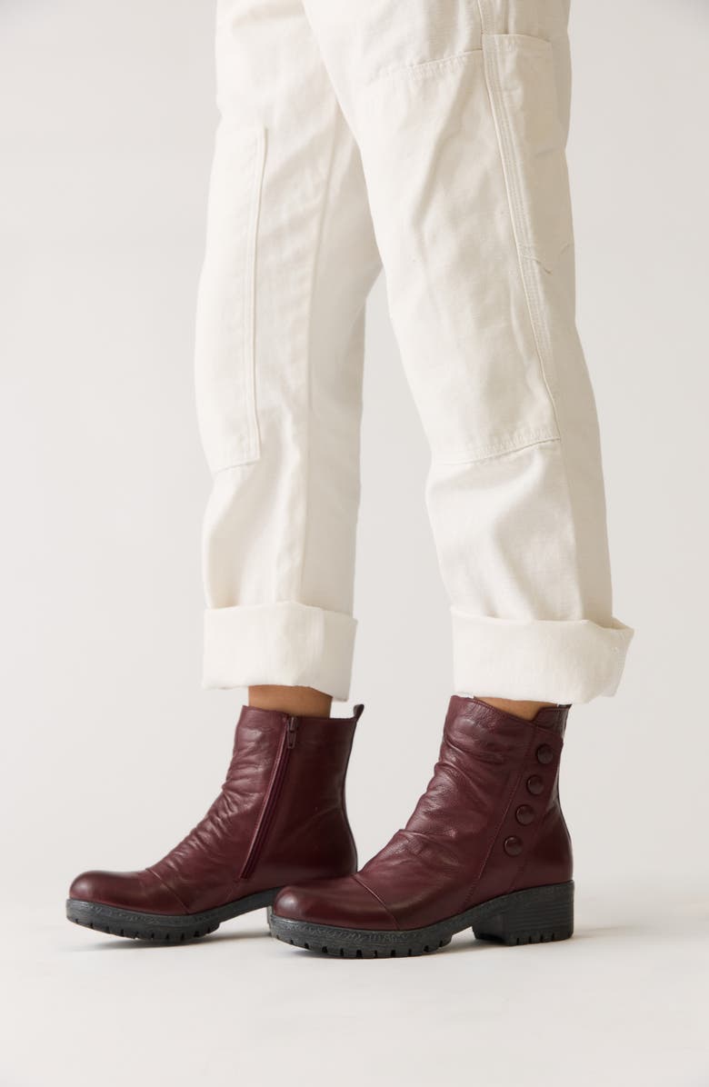 Miz Mooz Dallis Block Heel Bootie, Alternate, color, Wine